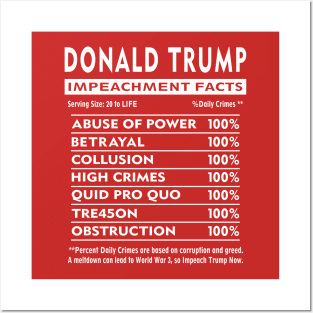 Trump Impeach 45 Facts Posters and Art